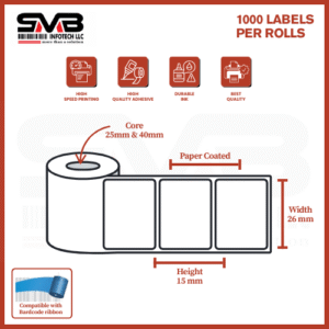 Thermal Transfer Labels 26mm x 15mm